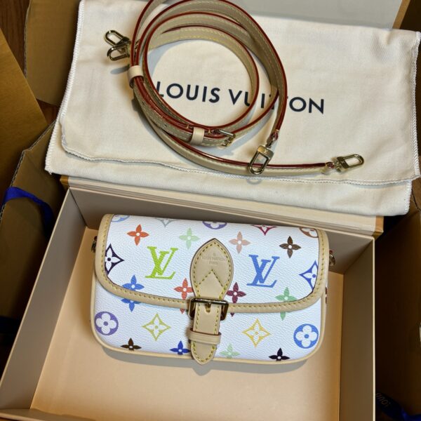 LV White Tricolor Nano Diane